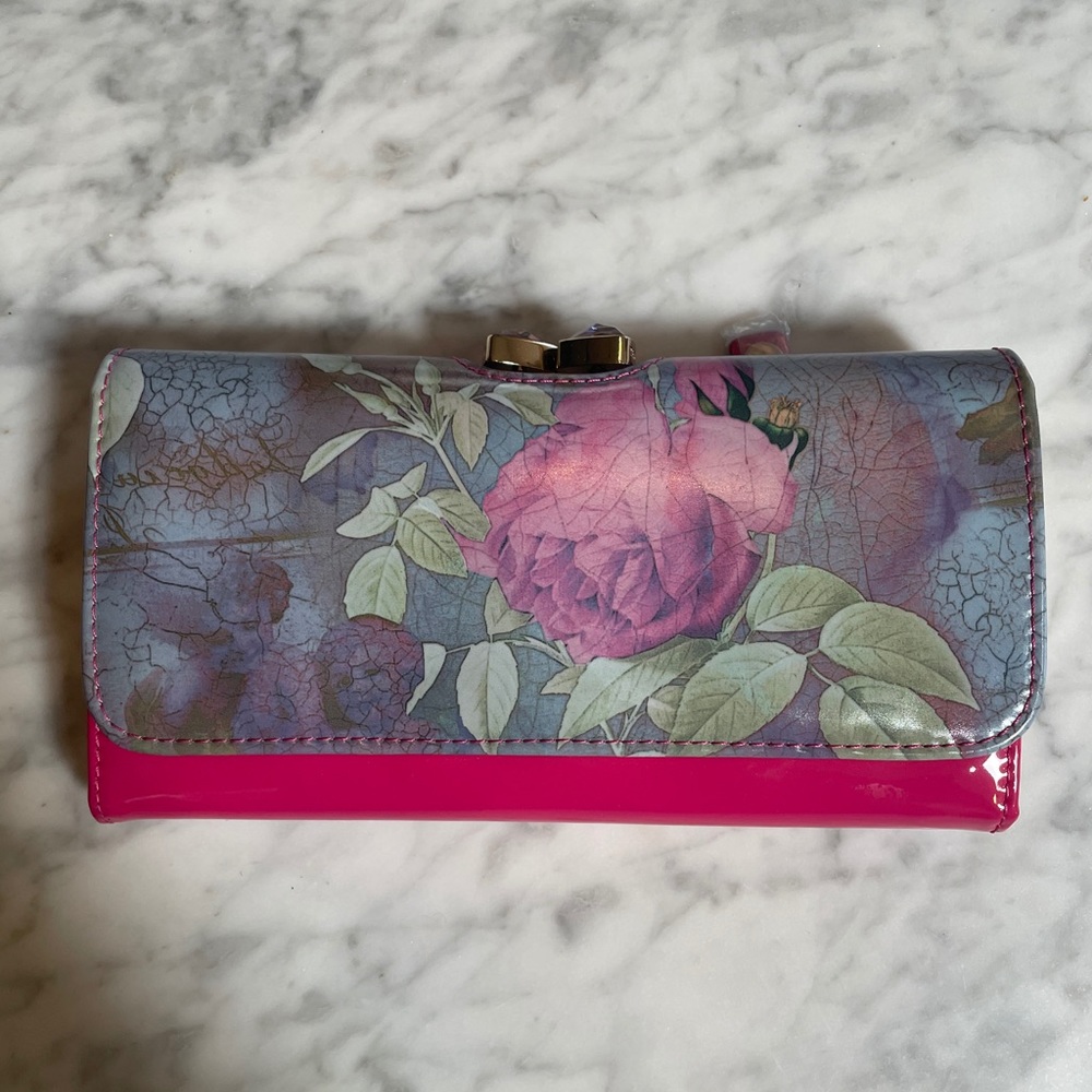 New Ted Baker wallet parent pink leather